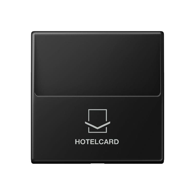 Jung - Enjoliveur Interrupteur Hotelcard / Série A 500 Noir Mat