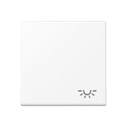 Jung - Enjoliveur avec symbole "lumière" / Série A 500 Blanc Mat