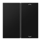 Jung - Touche 1 voie avec flèches platine F40 / LS 990 Noir Mat