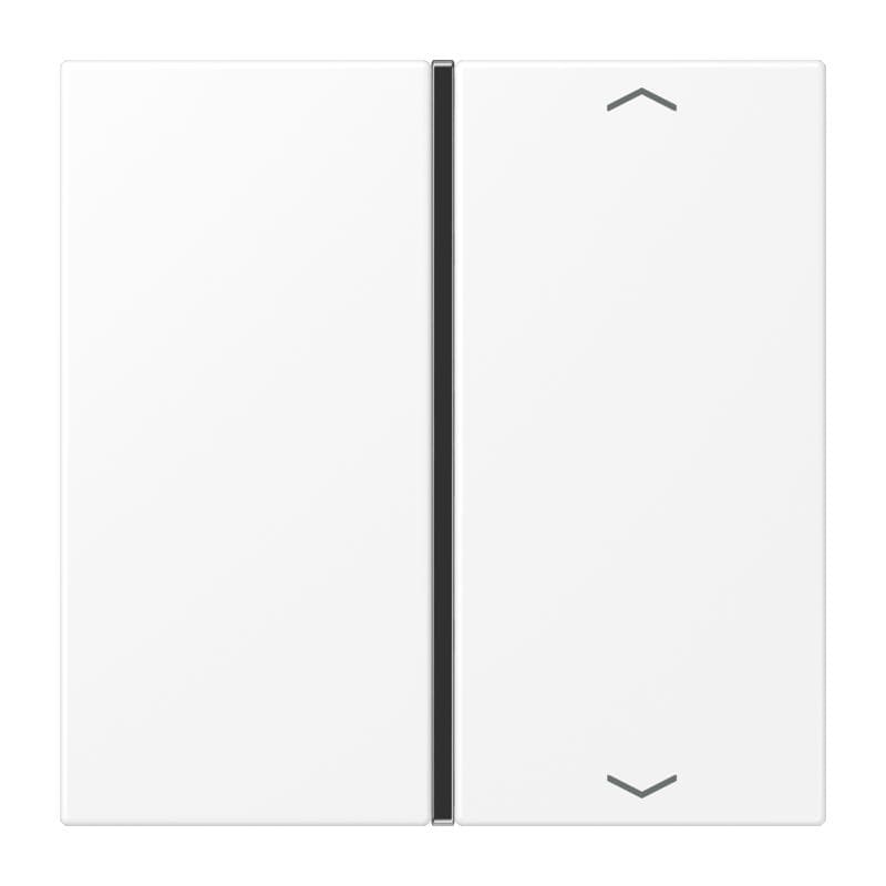 Jung - Touche 1 voie avec flèches platine F40 / LS 990 Blanc Mat