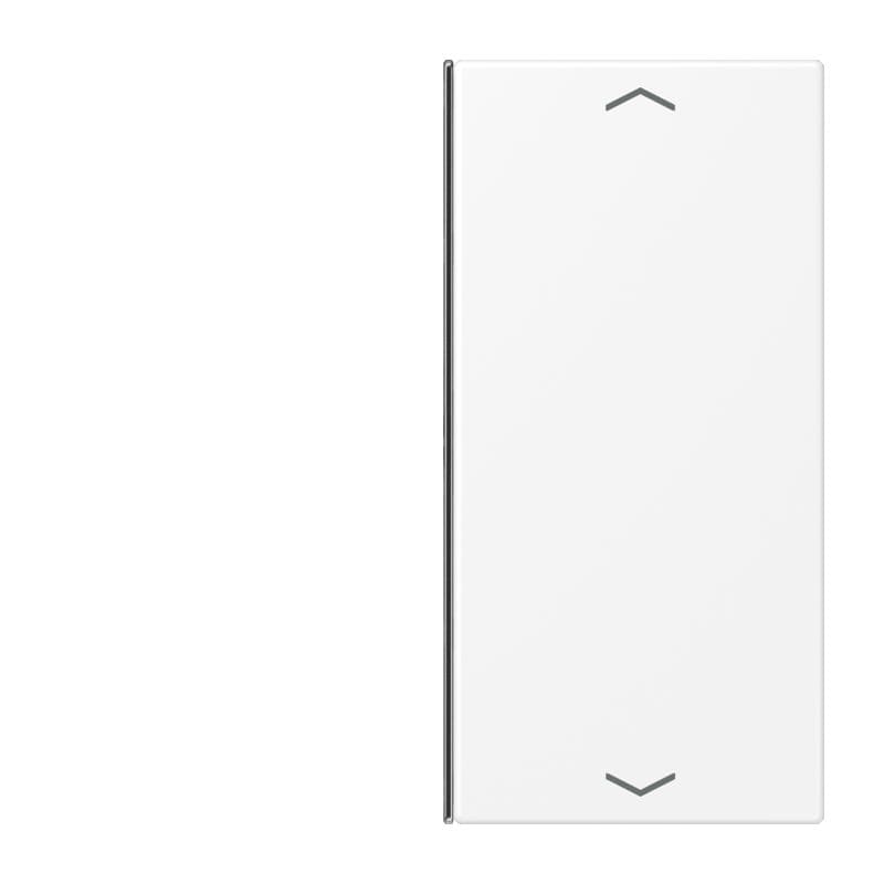 Jung - Touche 2 voies avec flèches platine F40 / LS 990 Blanc Mat