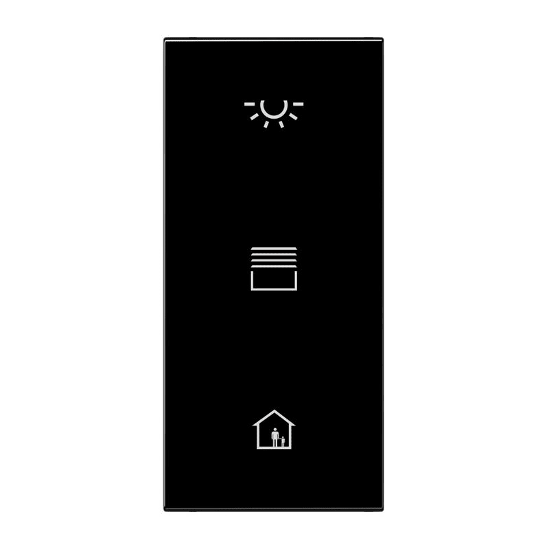 Jung - Obturateur couleur des touches platine F50 / LS 990 Noir laqué