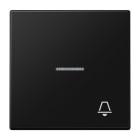 Jung - Enjo avec symb "sonnerie" à voyant / LS 990 Noir Mat