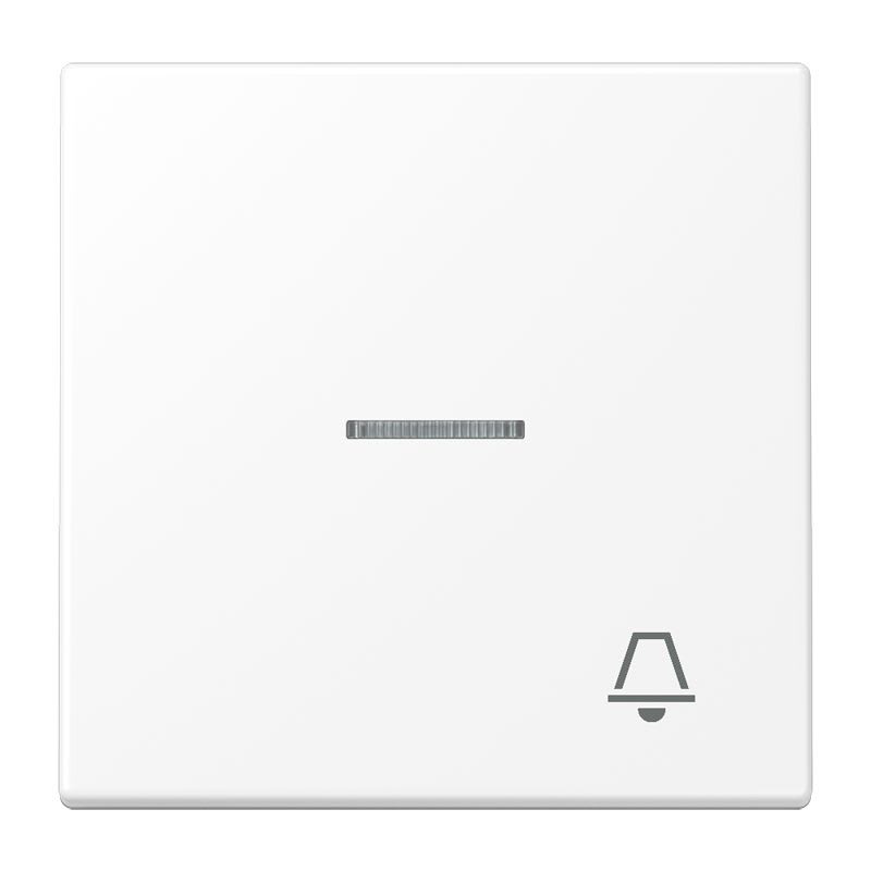 Jung - Enjo avec symb "sonnerie" à voyant / LS 990 Blanc Mat
