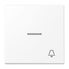 Jung - Enjo avec symb "sonnerie" à voyant / LS 990 Blanc Mat