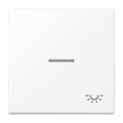 Jung - Enjo avec symb "lumière" à voyant / LS 990 Blanc Mat