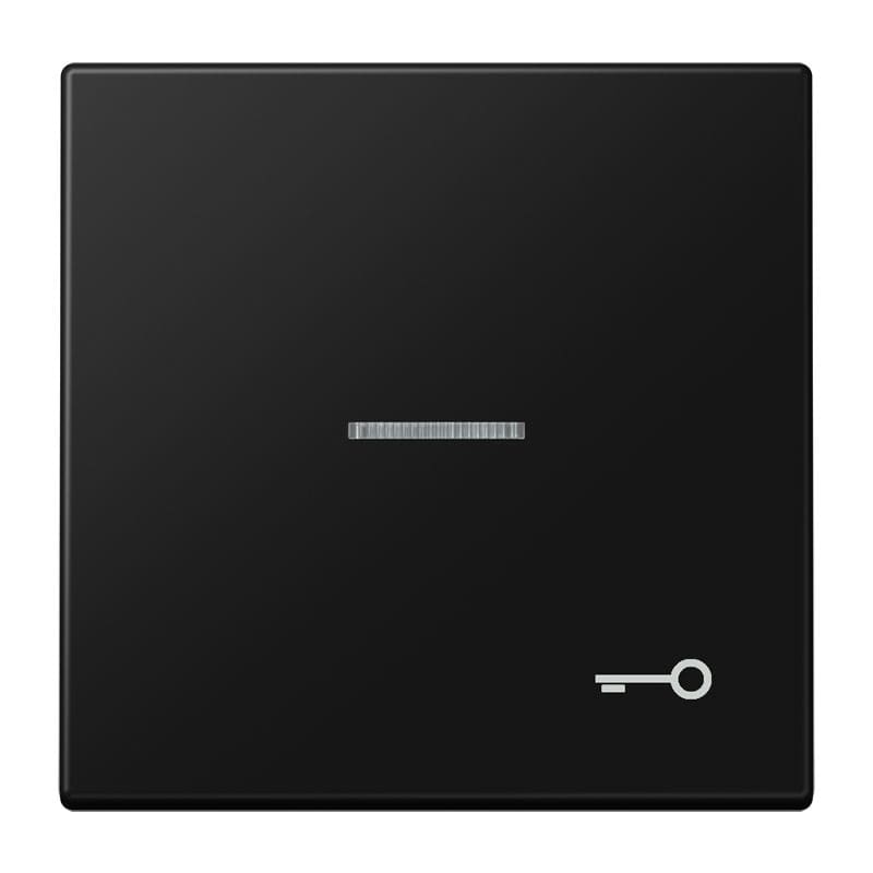 Jung - Enjo avec symb "gâche" à voyant / LS 990 Noir Mat