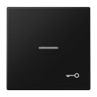 Jung - Enjo avec symb "gâche" à voyant / LS 990 Noir Mat