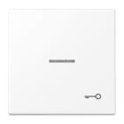 Jung - Enjo avec symb "gâche" à voyant / LS 990 Blanc Mat