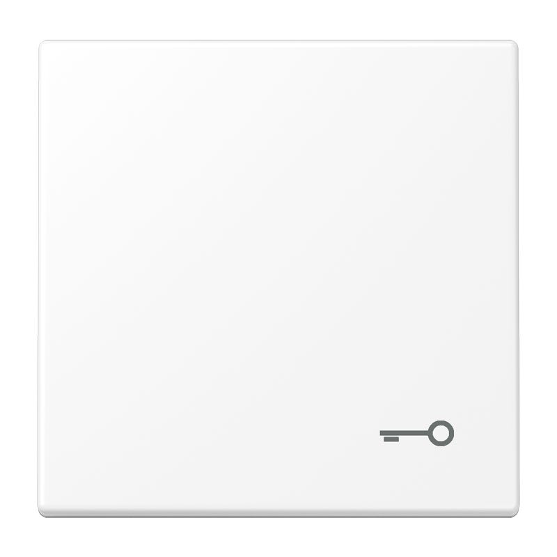 Jung - Enjoliveur simple touche avec symbole "gâche" / LS 990 Blanc Mat