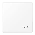 Jung - Enjoliveur simple touche avec symbole "gâche" / LS 990 Blanc Mat
