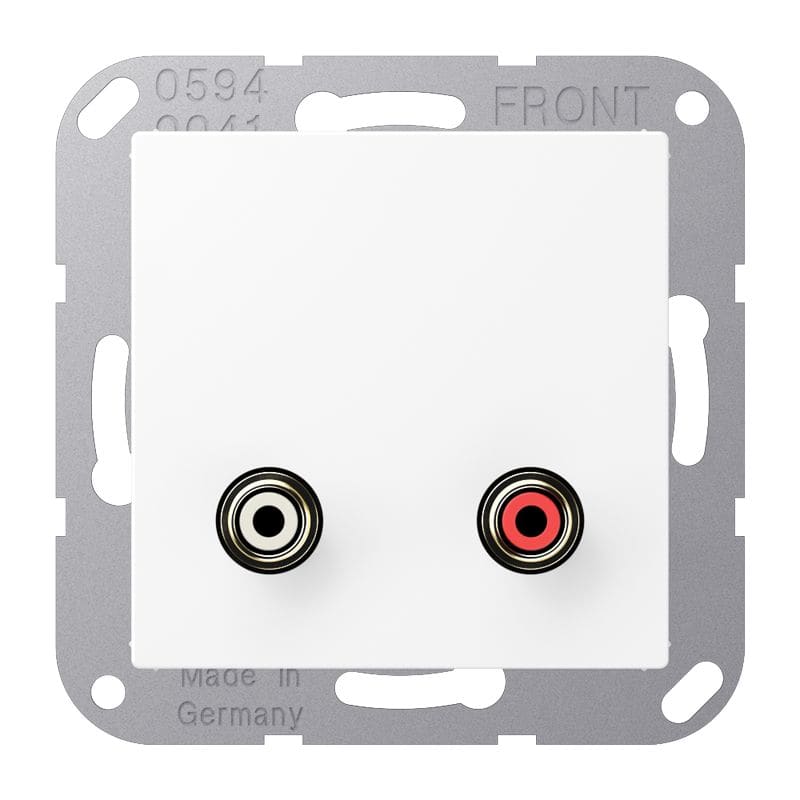 Jung - Connecteur Multimédia Chinch Audio 2.0 / A 500 Blc Mt