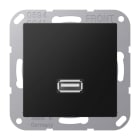 Jung - Connecteur Multimédia 1 x USB 2.0 2.0 / A 500 Noir Mt