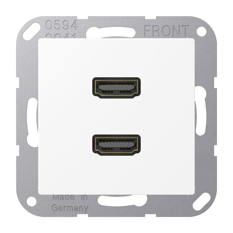 Jung - Connecteur Multimédia 2 x HDMI 2.0 / A 500 Blc Mt