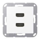 Jung - Connecteur Multimédia 2 x HDMI 2.0 / A 500 Blc Mt