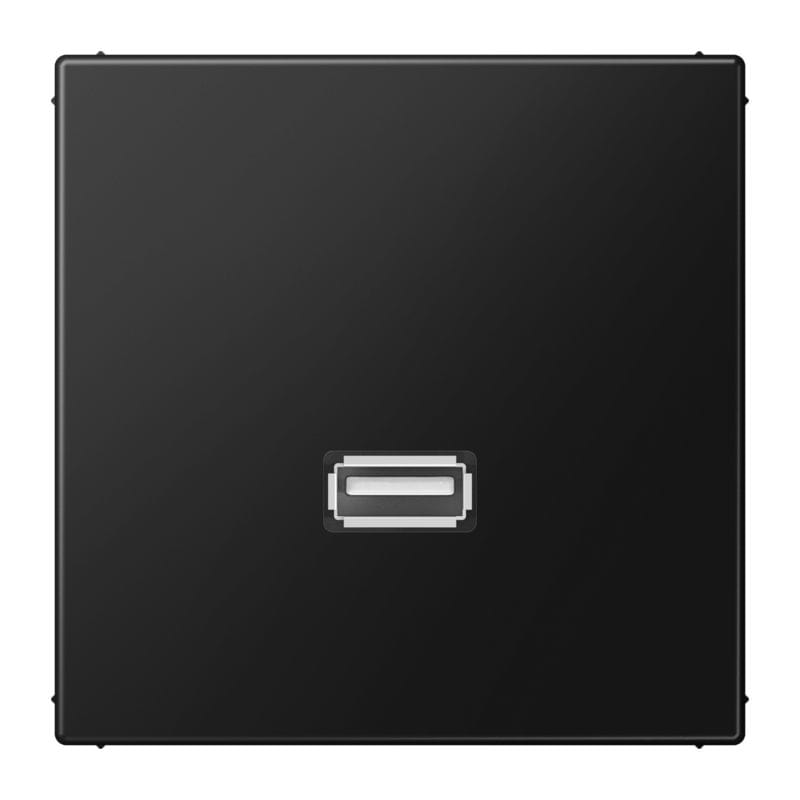 Jung - Connecteur Multimédia 1 x USB 2.0 / LS 990 Noir Mt