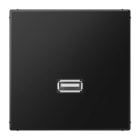 Jung - Connecteur Multimédia 1 x USB 2.0 / LS 990 Noir Mt