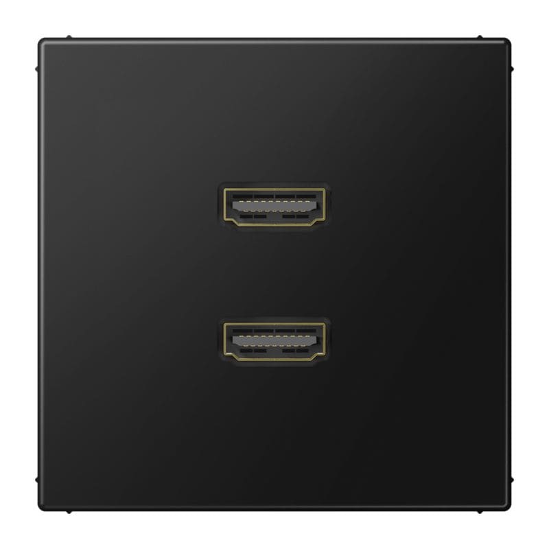 Jung - Connecteur Multimédia 2 x HDMI / LS 990 Noir Mt