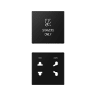 Jung - Enjoliveur prise  rasoir / A 500 Noir Mat