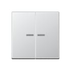 Jung - Enjoliveur double touche KNX RF 1V / A500 Aluminium