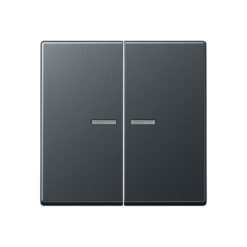 Jung - Enjoliveur double touche KNX RF 1V / A500 Anthracite