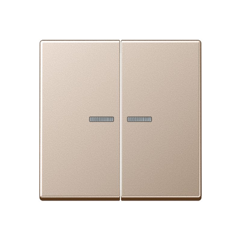Jung - Enjoliveur double touche KNX RF 1V / A500 Champagne