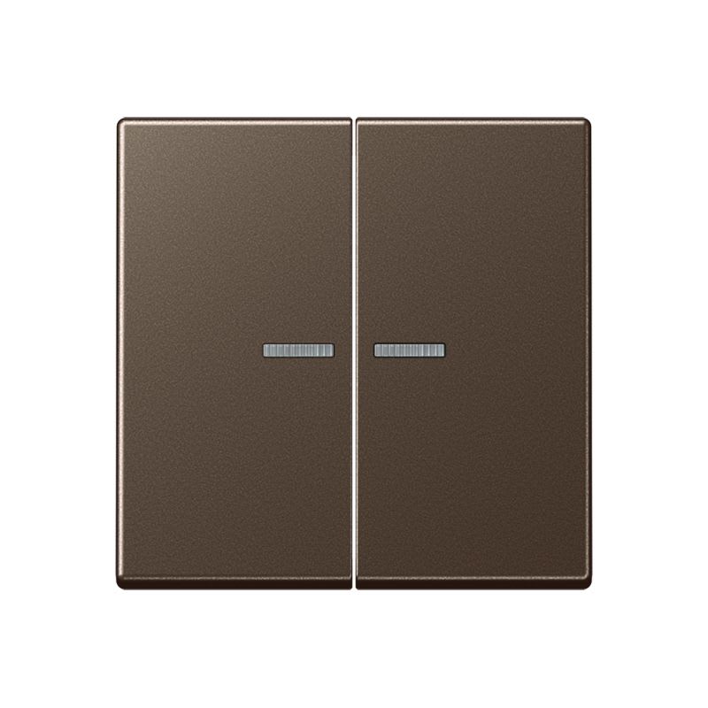 Jung - Enjoliveur double touche KNX RF 1V / A500 Moka