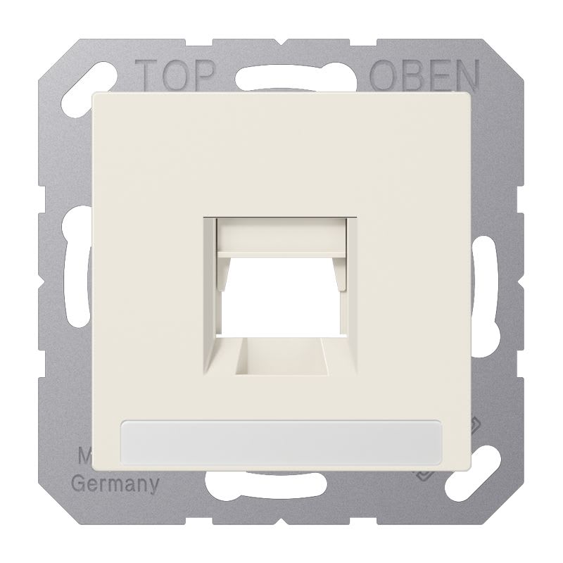 Jung - Enjoliveur RJ45 simp PE / A 500 Ivoire Mod Jack