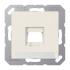 Jung - Enjoliveur RJ45 simp PE / A 500 Ivoire Mod Jack