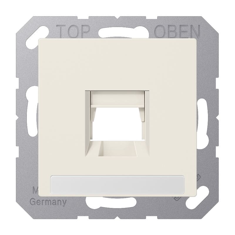 Jung - Enjoliveur  RJ45 simp PE / A 500 Ivoire  UMA