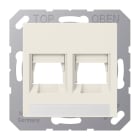 Jung - Enjoliveur pour noyau Modulear-Jack 45 db PE / A 500 Ivoire  AT+T