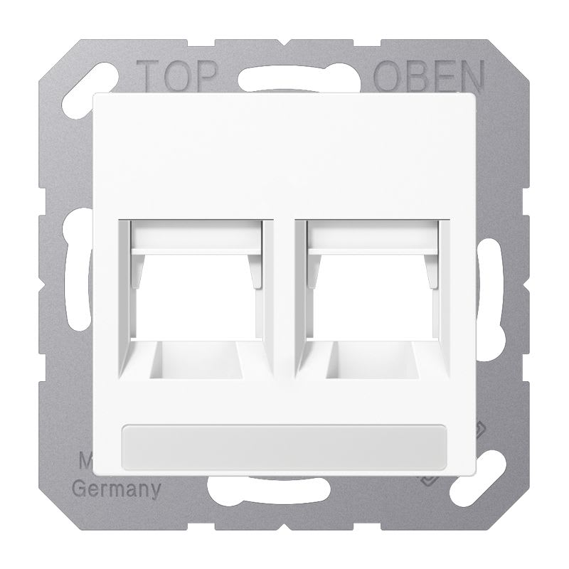 Jung - Enjoliveur pour noyau Modulear-Jack 45 db PE / A 500 Blanc  UMA