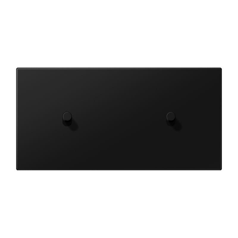 Jung - Enjoliveur HOR 1+1 lev. Cylindre / LS 1912 Noir Mat