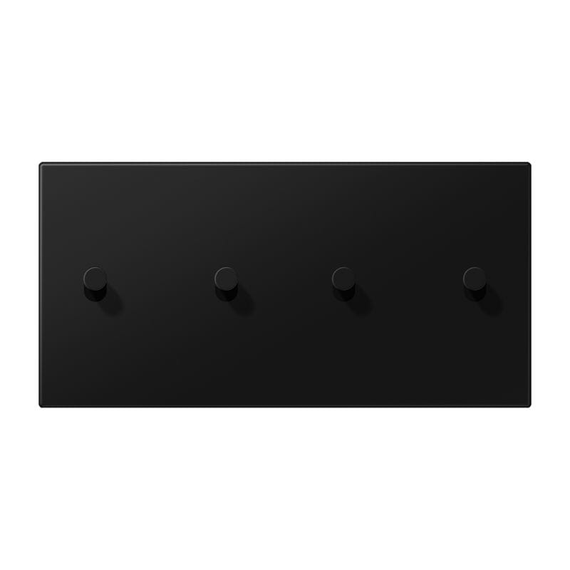 Jung - Enjoliveur HOR 2+2 lev. Cône / LS 1912 Noir Mat
