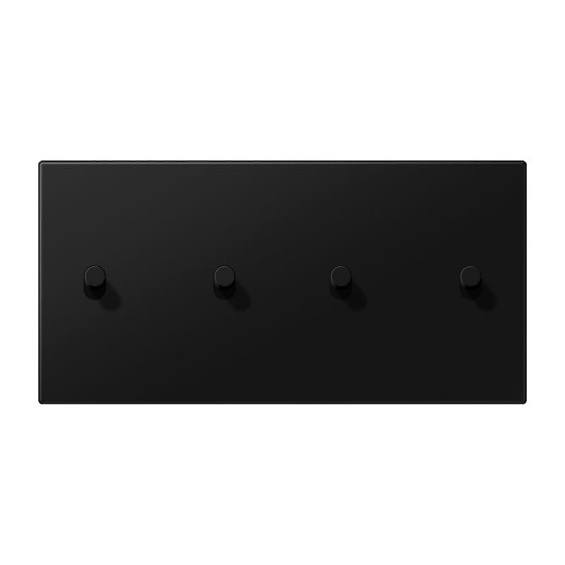 Jung - Enjoliveur HOR 2+2 lev. Cylindre / LS 1912 Noir Mat