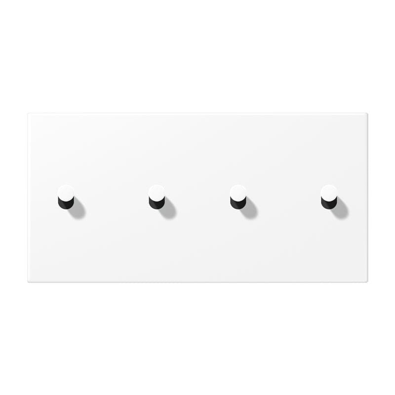 Jung - Enjoliveur HOR 2+2 lev. Cône / LS 1912 Blanc Mat