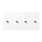 Jung - Enjoliveur HOR 2+2 lev. Cône / LS 1912 Blanc Mat