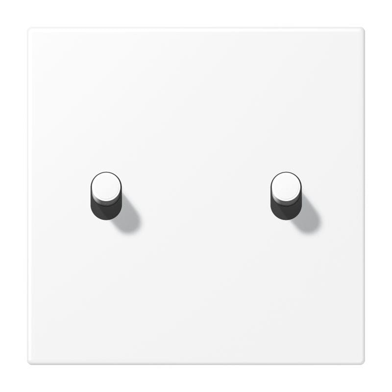 Jung - Enjoliveur simple doigt 2 leviers Cylindre / LS 1912 Blanc Mat