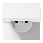 Jung - Enjo prise 2P+T avc couvercle / LS990 IP44 Blanc Mat