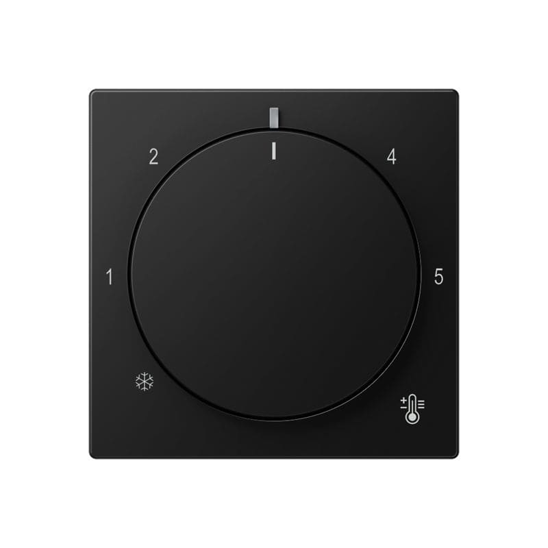 Jung - Enjoliveur de finition pour thermostat / A500 Noir Mat