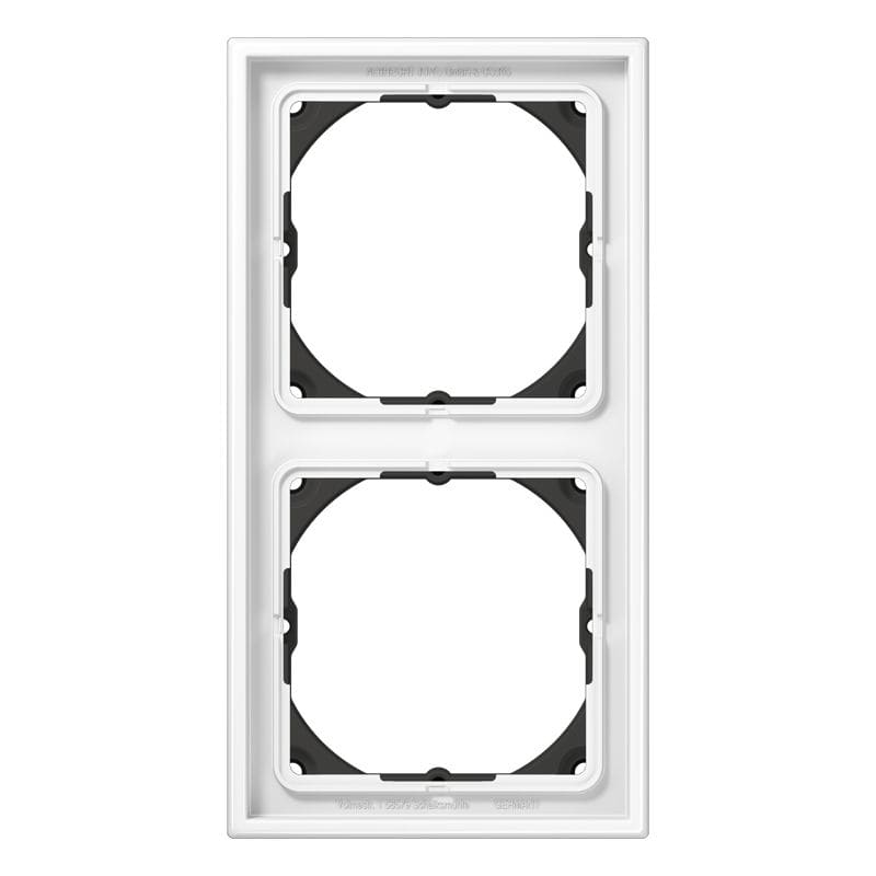 Jung - Cadre 2 postes ht 28 mm / LS 990 Blanc