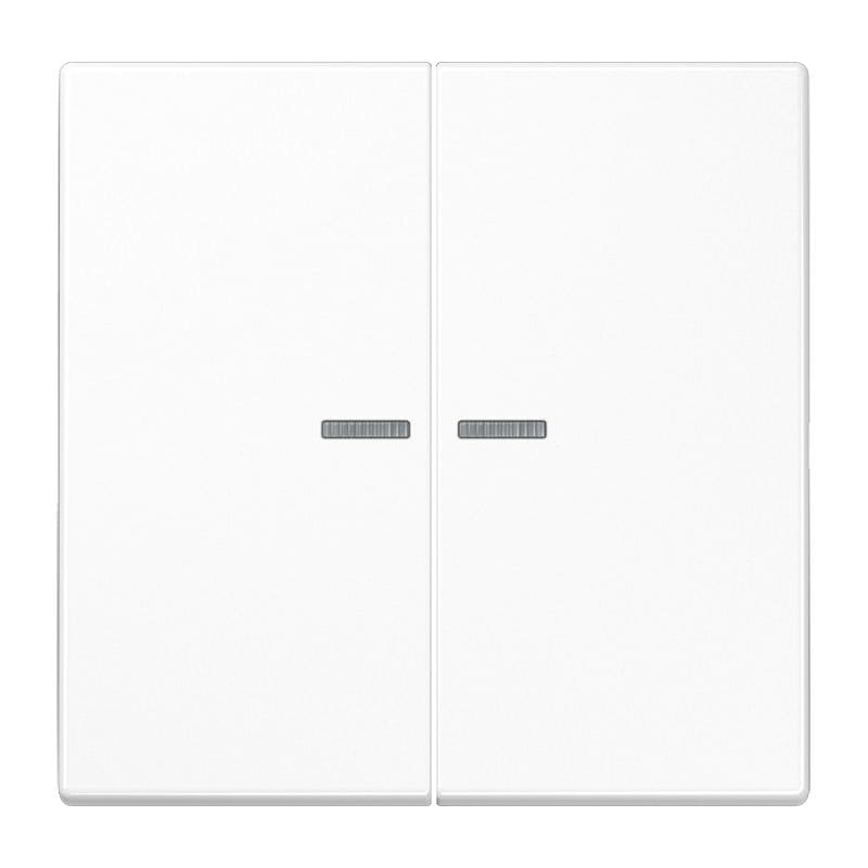 Jung - Enjoliveur double touche à voyant / LS SP Blanc