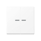 Jung - Enjoliveur double touche KNX RF 1V / A500 Blc Mat