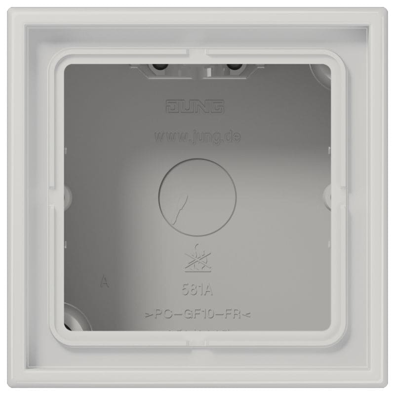 Jung - Boîtier saillie avec cadre 1 poste / LS 990 Gclr