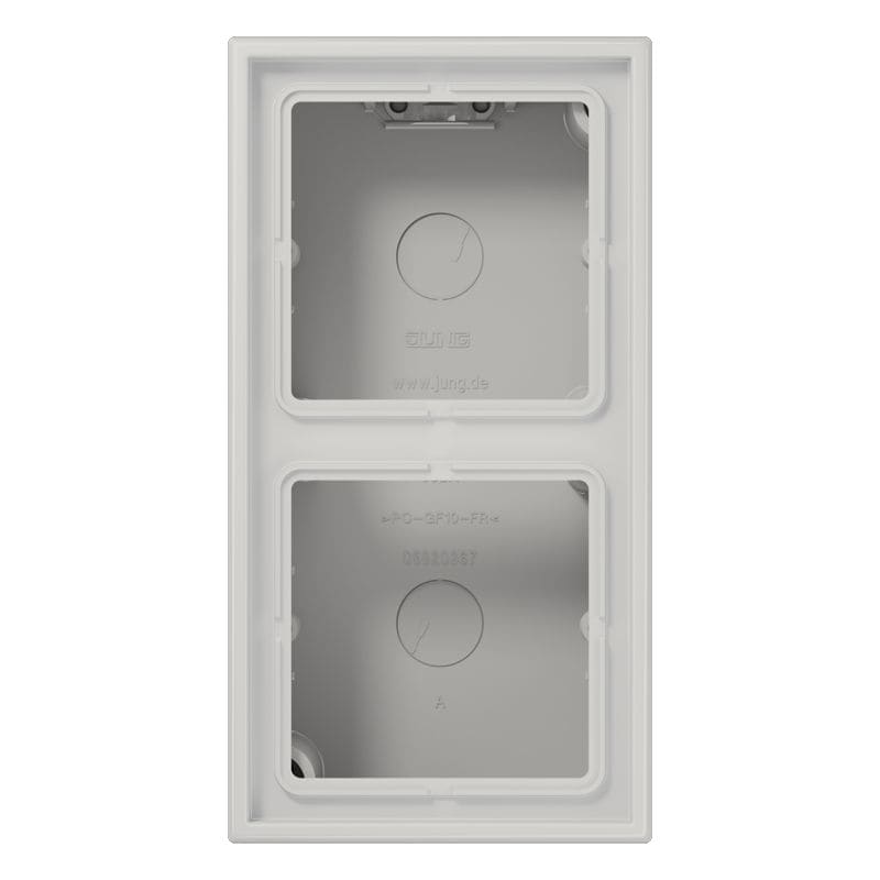 Jung - Boîtier saillie avec cadre 2 postes / LS 990 Gclr