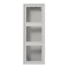 Jung - Boîtier saillie avec cadre 3 postes / LS 990 Gclr