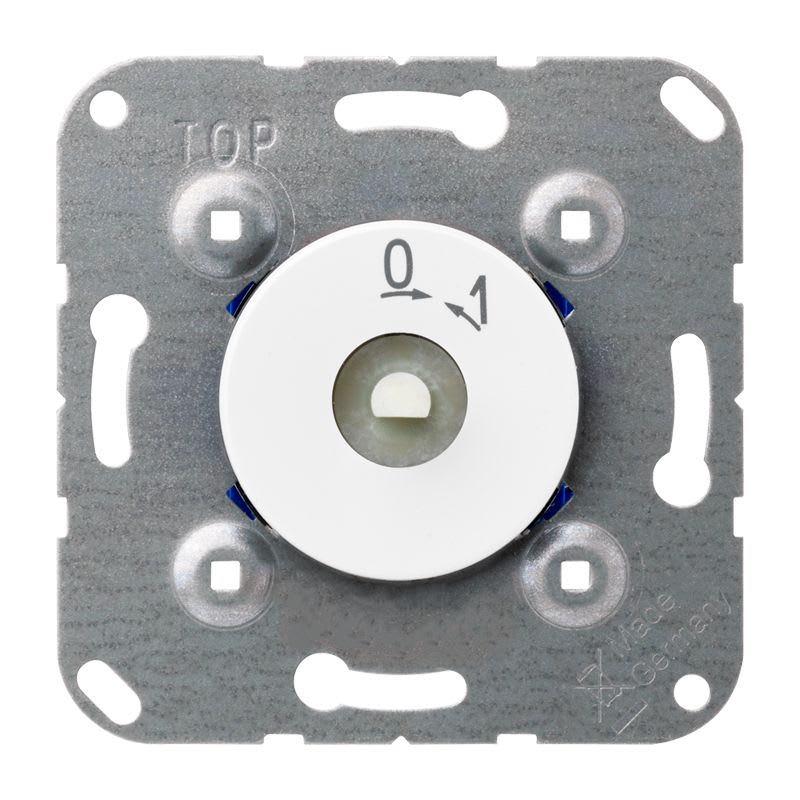 Jung - Inter rotatif, IN 2 poles 20AX 250V unipolaire blanc