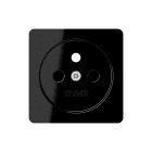 Jung - Enjoliveur 50x50 mm prise de courant 2P+T / noir pour mécanisme  152...x