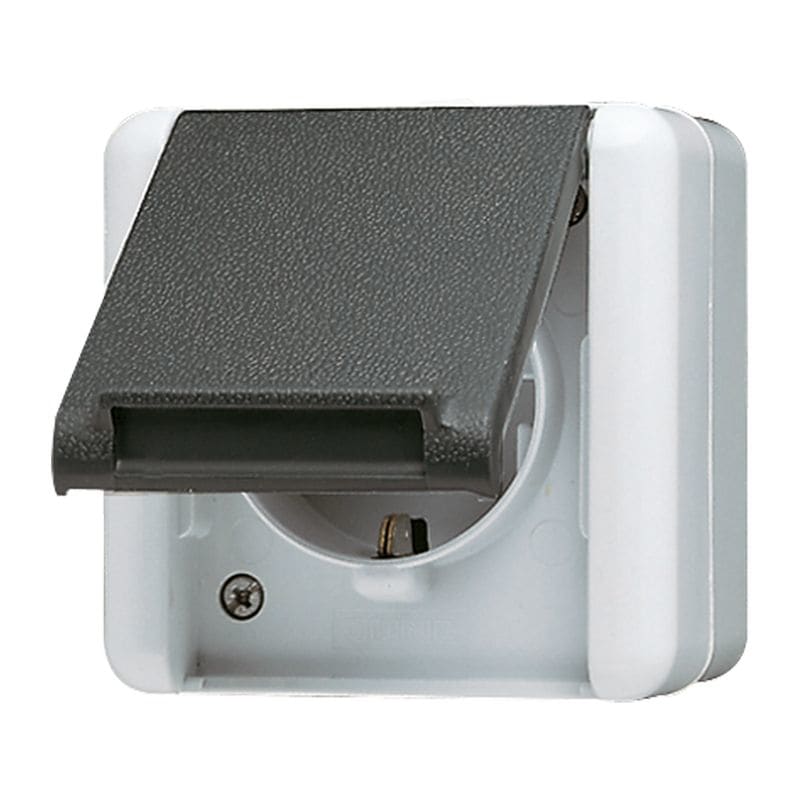Jung - Prise SCHUKO® avec obturateurs WG800