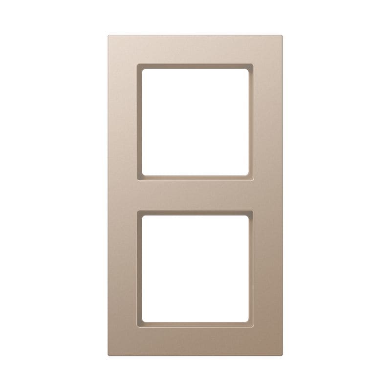 Jung - Cadre de finition 2 postes, A 550 / Champagne